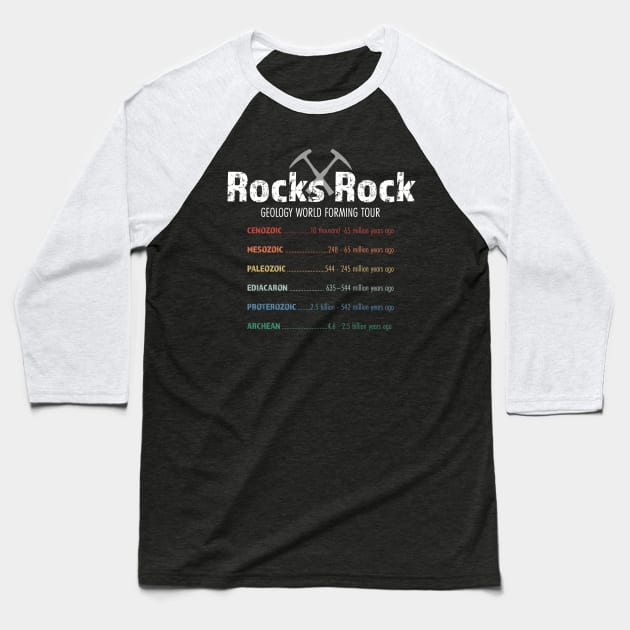 Geology Rock Concert Tour Tshirt Baseball T-Shirt by LovableDuck
